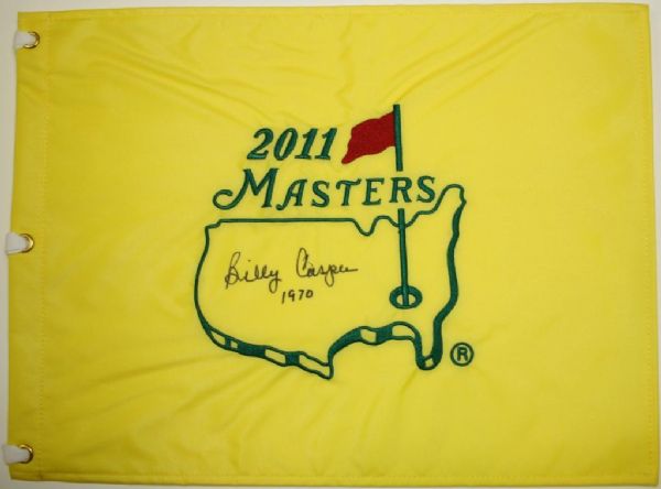Billy Casper Signed 2011 Masters Flag