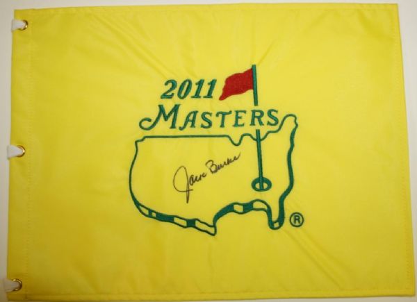 Jack Burke Signed 2011 Masters Pin Flag
