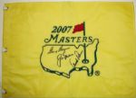 Big Three Signed 2007 Masters Pin Flag - Nicklaus, Palmer, and Player