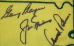 'Big Three' Signed 2007 Masters Pin Flag - Nicklaus, Palmer, and Player