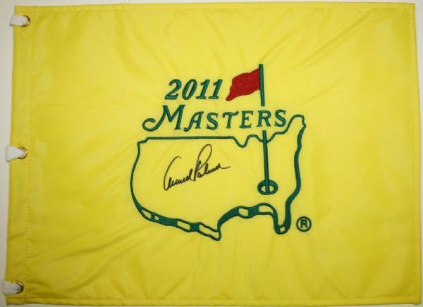 Arnold Palmer Signed 2011 Masters Pin Flag