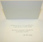 Card from the Family of Tiger Woods regarding the Passing of Earl Woods
