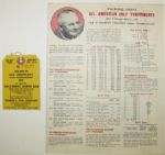 Pairing Sheet and Ticket to 1947 All-American Golf Tournaments-Chicago, Illinois