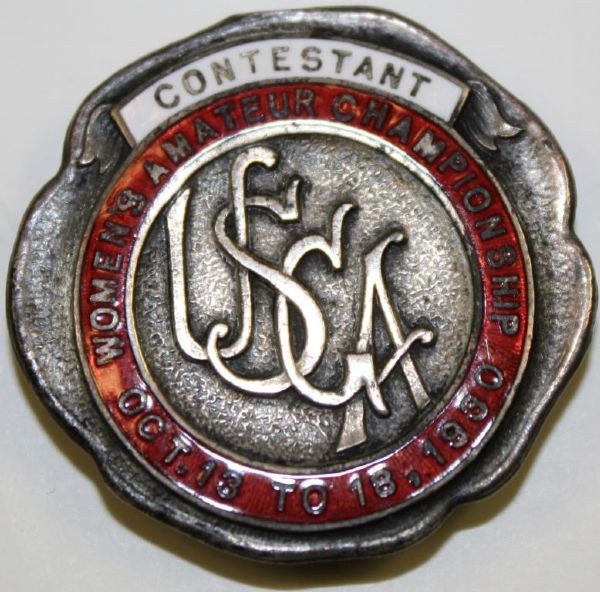 1930 Womens Amateur Championship Contestant Badge