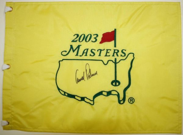 Arnold Palmer signed Masters Flag JSA COA