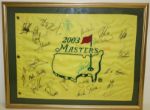 Masters Flag signed by 26 stars including 4 champions