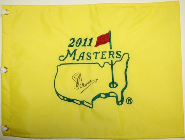 Charl Schwartzel Signed 2011 Masters Flag