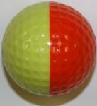 Ping Half Orange and Half Neon Yellow Multicolored Golf Ball - Circa 1980s
