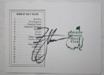 Zach Johnson Autographed Masters Scorecard - JSA