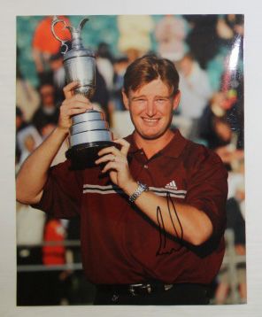 Ernie Els Autographed 8x10 British Open Photo