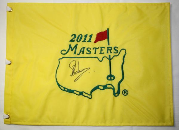Charl Schwartzel Autographed Masters Flag - JSA
