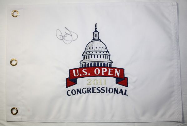 Rory McIlroy Autographed 2011 US Open Flag - White - JSA COA