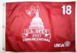 Rory McIlroy Autographed 2011 US Open Flag - Red- JSA COA