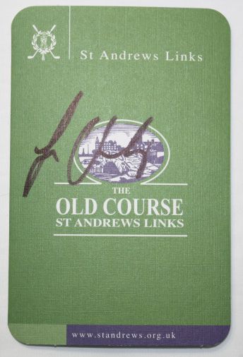 Louis Oosheusien Autographed St Andrews Scorecard