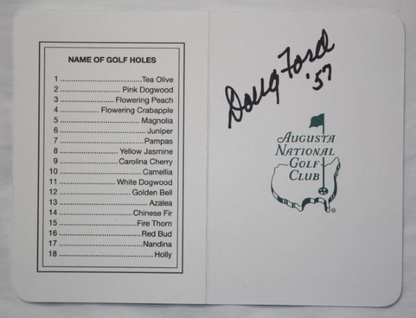 Doug Ford Autographed Masters Scorecard - JSA