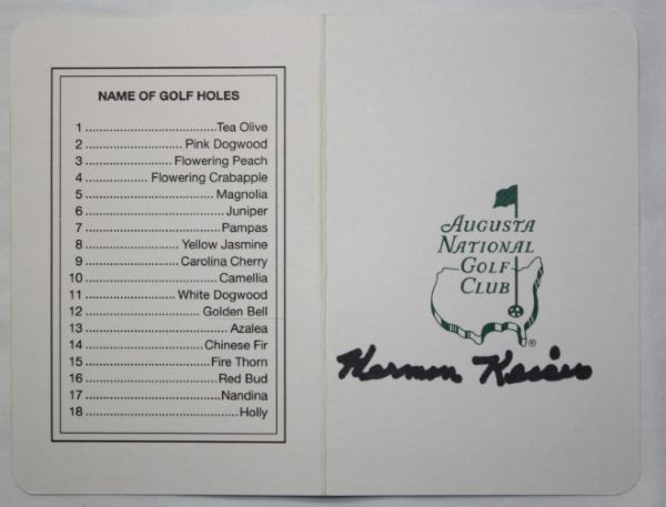 Herman Keiser Autographed Masters Scorecard - JSA