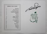 Bernhard Langer Autographed Masters Scorecard - JSA