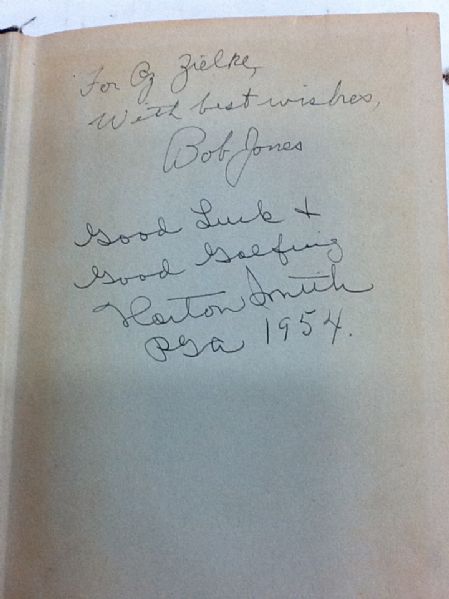 Bobby Jones and Horton Smith signed copy of THE BOBBY JONES STORY
