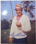 Sam Snead Signed 8x10 Photo Holding Golf Ball