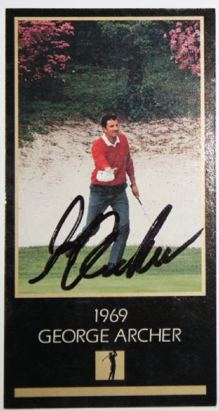 1969 Masters Champ George Archer(D-2005) Autographed Grand Slam Ventures Card
