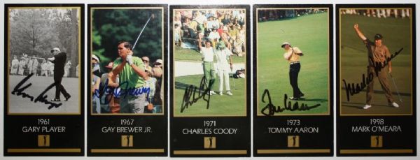 Lot of (5)Autographed Grand Slam Ventures Cards: Player, Brewer, Coody, Aaron, and OMeara