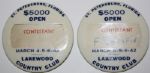 Felix Serafins Contestants Badge from 1942 St. Petersburg Open Second Badge of His Wife Also Included - Sam Snead Champ
