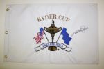 Embroidered Oakland Hills 2004 Ryder Cup Flag Signed by Winning Captain Bernhard Langer