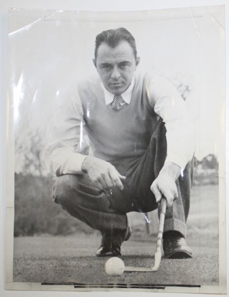 Sam Snead Original 1937 Putting at Crosby Associated Press Wire Photo