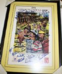 Framed 14x22 Color Litho - Senior PGA signed by 47 Stars Including Palmer, Player, and more (PSA Cert)