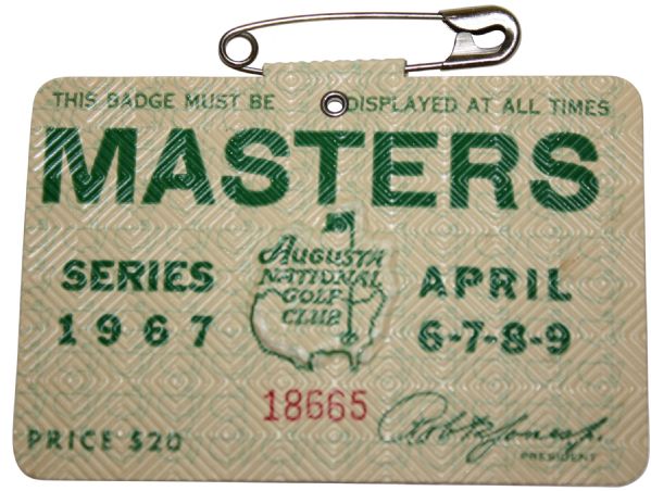 1967 Masters Badge