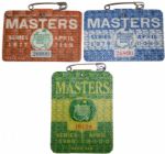 Lot of 3 Masters Badges: 1977, 1979, and 1980 
