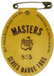 1965 Masters Badge-Jack Nicklaus 2nd Masters Win
