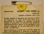 1969 Masters Badge