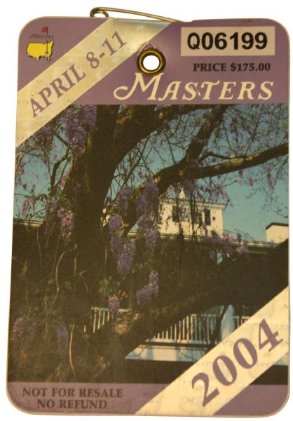 2004 Masters Badge-Phil Mickelsons First Masters Win