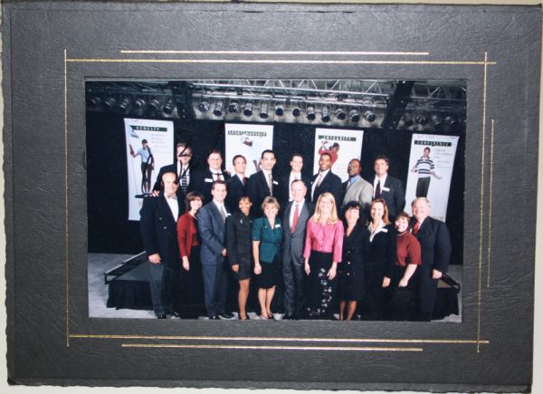 World Golf Hall of Famer George Bush Autographed First Tee Staff Photo