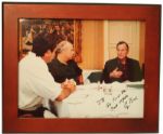Framed George Bush Autographed 8x10 Photo - At Table