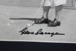 Framed and Autographed Gene Sarazen 8x10 Photo - Putting JSA COA