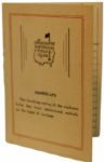 1936 Augusta National Golf Club Scorecard
