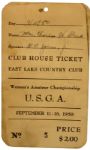 Lot of Two 1950 Womens U.S. Amateur Championship Tickets - Bobby Jones Sponsor