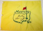 Arnold Palmer, Gary Player, and Jack Nicklaus Autographed Undated Masters Flag - The Big Three