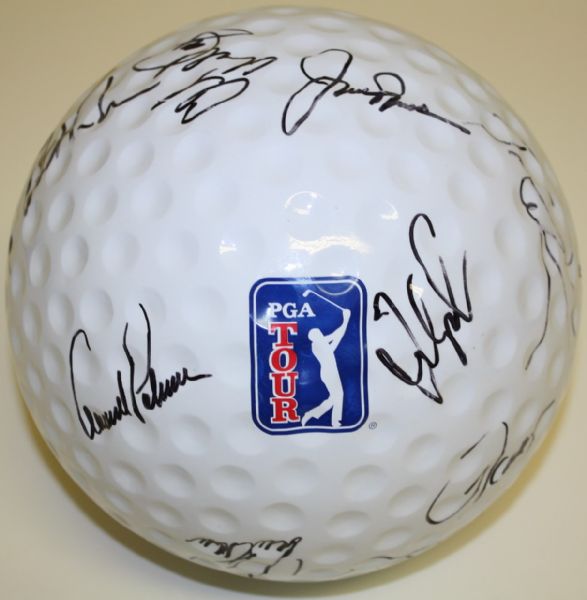 PGA Tour Fred Meyer Challenge - Regence Pro-Am 9" Porcelain Golf Ball - Multi-Signed by Palmer, Nicklaus, Couples , etc
