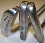 Lot of Five Collectible Putters: Wilson 8803, Wilson Arnold Palmer, Wright & Ditson Cushin Putter, Spalding Cushin Putter, Bullseye John Reuters JR Patent Pending 