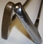 Lot of Five Collectible Putters: Wilson 8803, Wilson Arnold Palmer, Wright & Ditson Cushin Putter, Spalding Cushin Putter, Bullseye John Reuters JR Patent Pending 