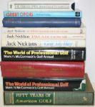 Lot of Nine Miscellaneous Golf Books and One VHS Tape (15)
