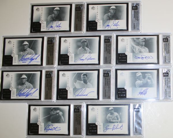 Lot of 19 2001 Sign of the Times Golf Cards - Autographed - Group 10