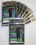 Lot of 9 2001 Upper Deck Tiger Woods GAI 10 Rated Golf Cards