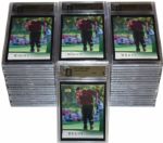 Lot of 55- 2001 Upper Deck Tiger Woods GAI 9 Rated Golf Cards