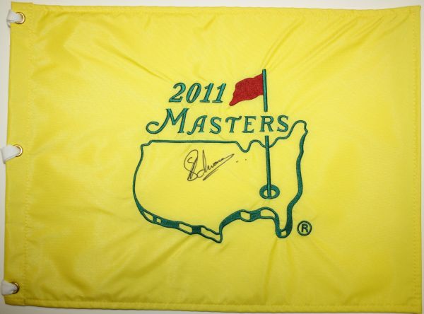 Lot of 3 Charl Schwartzel Signed 2011 Masters Pin Flags