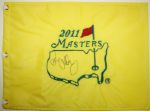 Rory McIlroy Signed 2011 Masters Pin Flag - Great Full Signature in Center Logo
