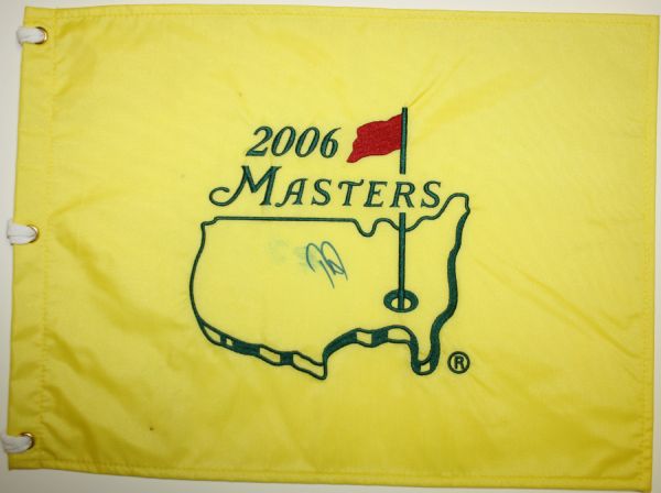 Lot of 4 Signed Masters Pin Flags - Duval, Leonard, Kim, and Dimarco